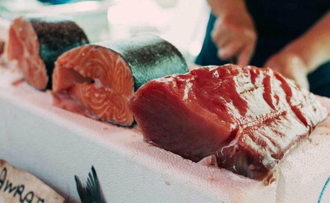pesce fresco distribuito all'ingrosso